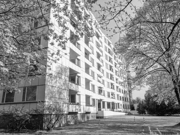 Zwart-wit hansaviertel in Berlijn — Stockfoto