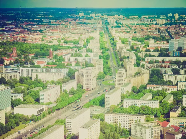 Letecký pohled na Berlín retro vzhled — Stock fotografie