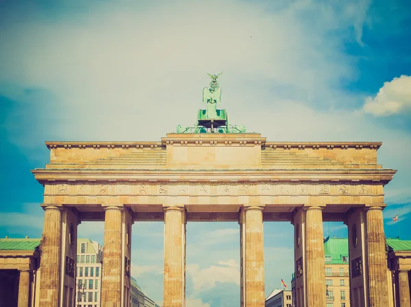 Retro-look brandenburger tor Berlijn — Stockfoto