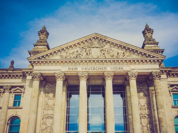 Retro wygląd Reichstag Berlin — Zdjęcie stockowe