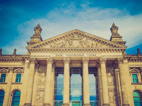 Retro vzhled Reichstagu Berlín — Stock fotografie