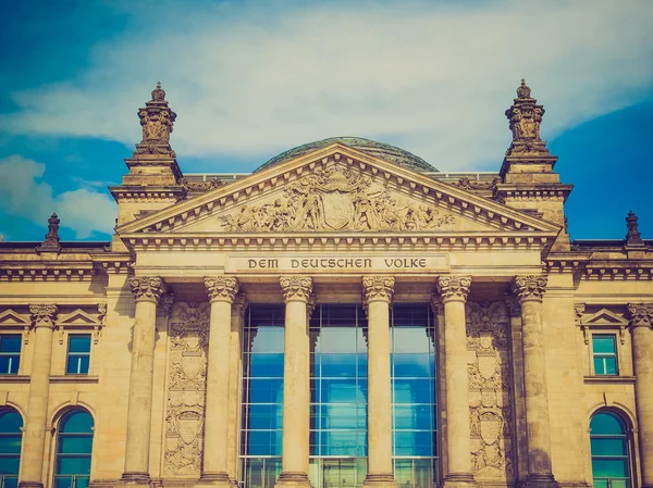Retro-Look Reichstag Berlin — Stockfoto
