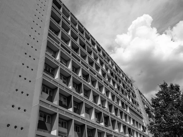 Black and white Corbusierhaus Berlin — Stock Photo, Image