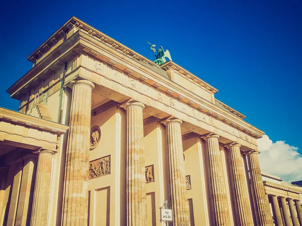 Look retrò Brandenburger Tor Berlin — Foto Stock