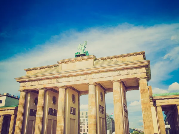 Wyglądowi retro brandenburger tor berlin — Zdjęcie stockowe