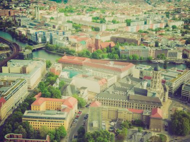 Retro görünüm berlin havadan görünümü