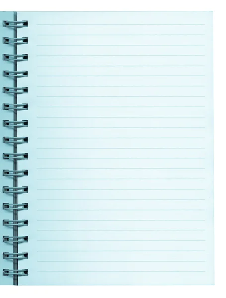 Cuaderno en blanco página — Foto de Stock