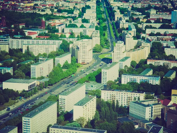 Retro olhar Berlim vista aérea — Fotografia de Stock