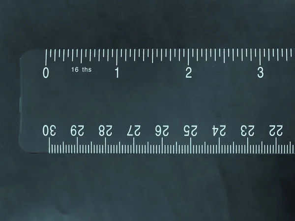 Imperial and metric ruler — Stock Photo, Image