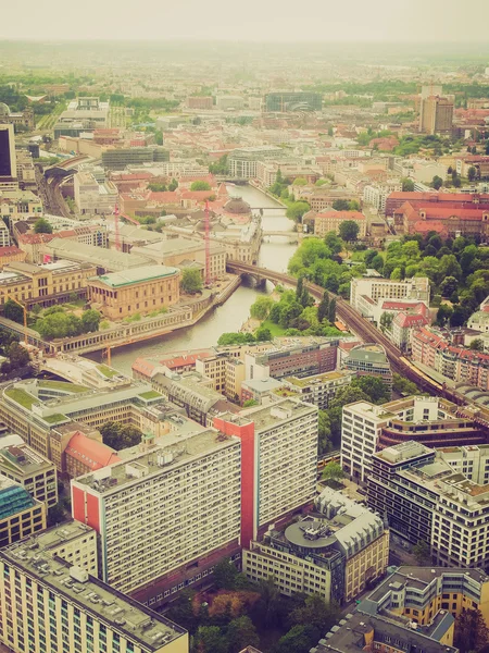 Retro-look Berlijn luchtfoto — Stockfoto