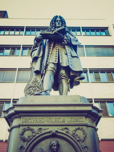 Leibniz Denkmal Leipzig — Zdjęcie stockowe