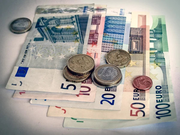 Retro titta euro bild — Stockfoto