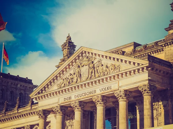 复古外观 reichstag 柏林 — 图库照片