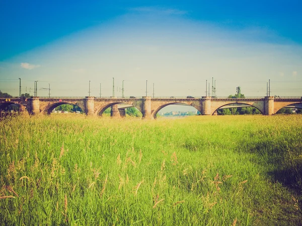 De Elbe in Dresden — Stockfoto