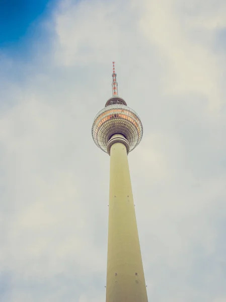 Retro-look tv toren Berlijn — Stockfoto