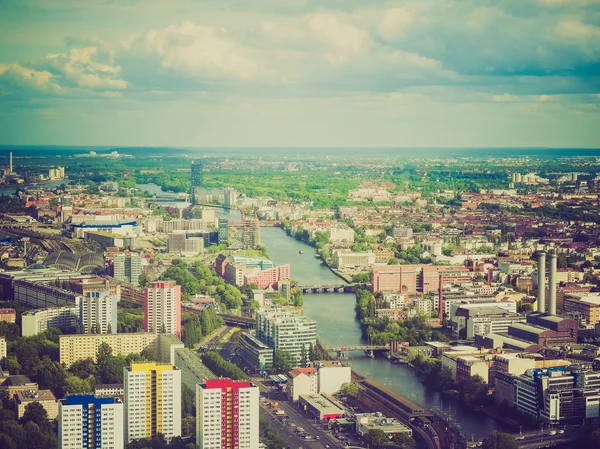 Widok z lotu ptaka stylu retro Berlina — Zdjęcie stockowe