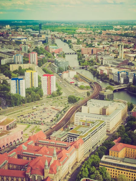 Vista aérea retro look Berlín — Foto de Stock