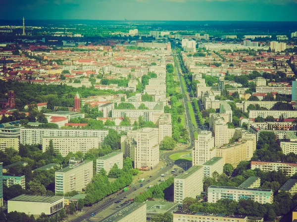 Letecký pohled na Berlín retro vzhled — Stock fotografie