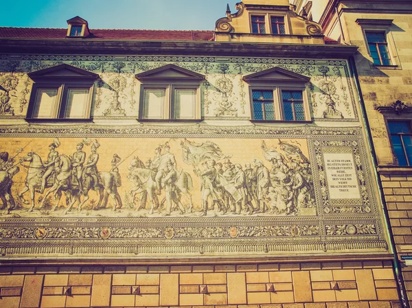 Fuerstenzug Procession of Princes in Dresden, Germany — Stock Photo, Image