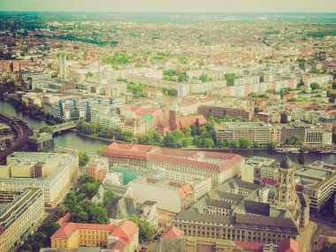 Retro görünüm berlin havadan görünümü