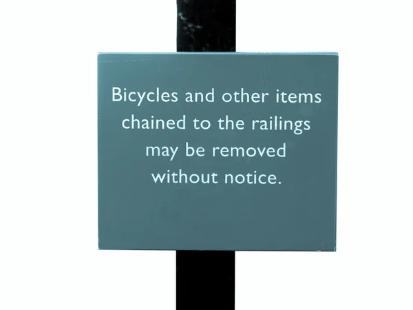 Signo de bicicletas —  Fotos de Stock