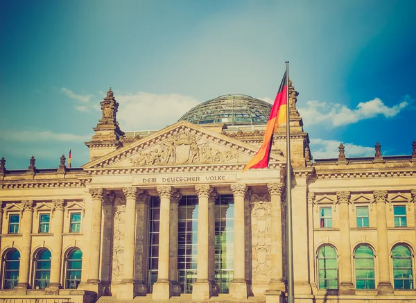 Regard rétro Reichstag Berlin — Photo