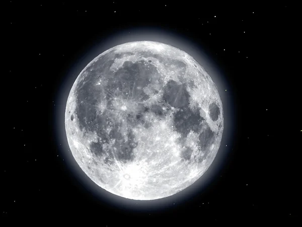 月亮和星星 — 图库照片