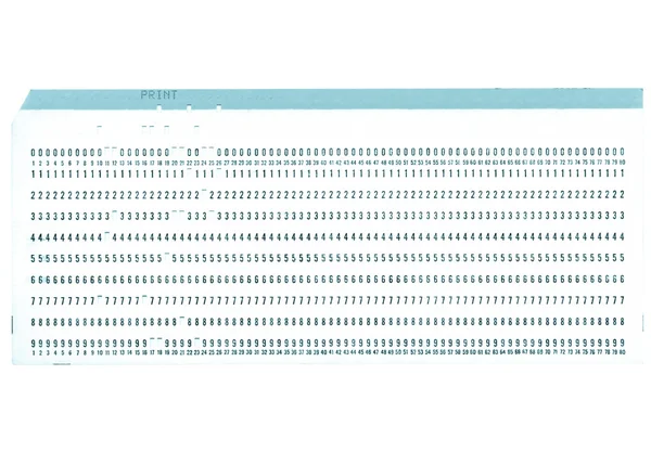 Punched card — Stock Photo, Image