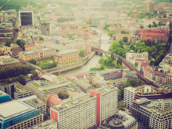 Aspetto retrò Berlino vista aerea — Foto Stock