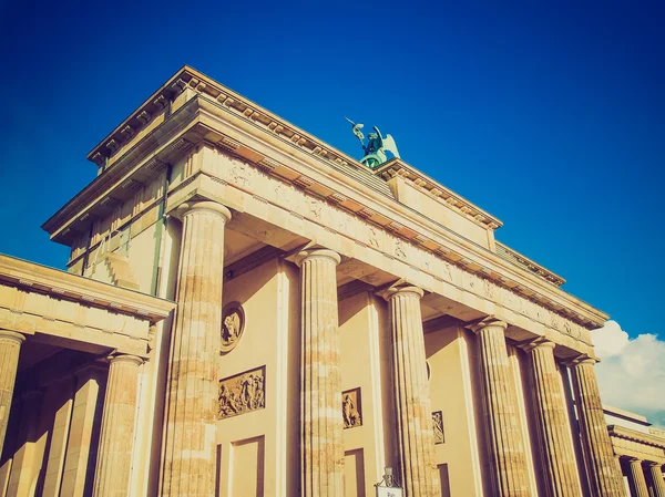 Retro vzhled brandenburger tor Berlín — Stock fotografie