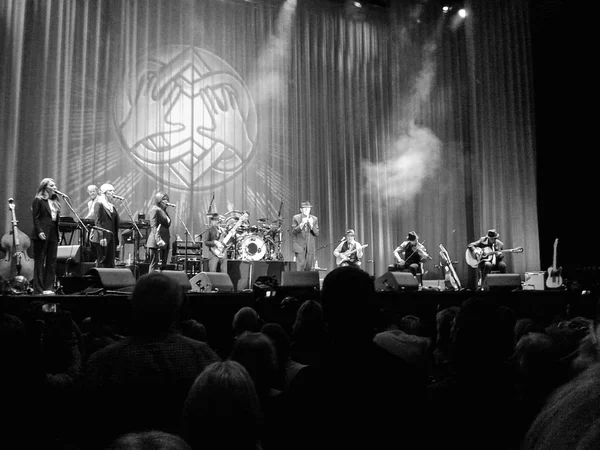 Preto e branco Leonard Cohen — Fotografia de Stock