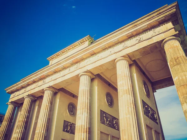 Retro görünüm brandenburger tor berlin