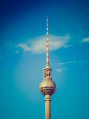 Retro görünüm tv Kulesi berlin