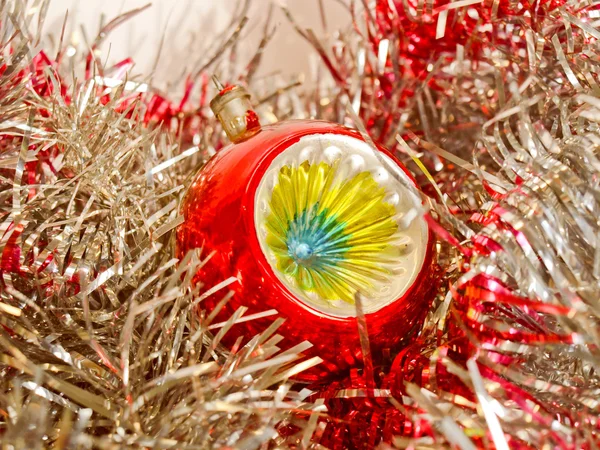 Look retrò bauble Natale e fili di lame — Foto Stock