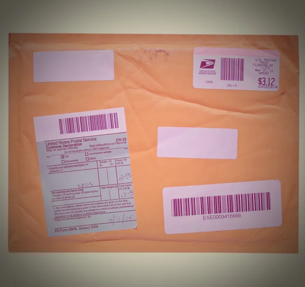 Retro letter envelope — Stock Photo, Image