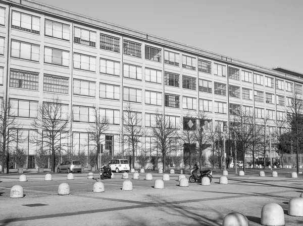 Lingotto Fiat noir et blanc Turin — Photo