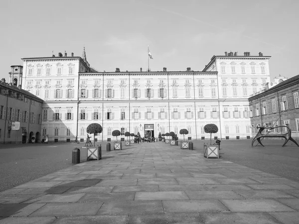 Bianco e nero Palazzo Reale Torino — Foto Stock