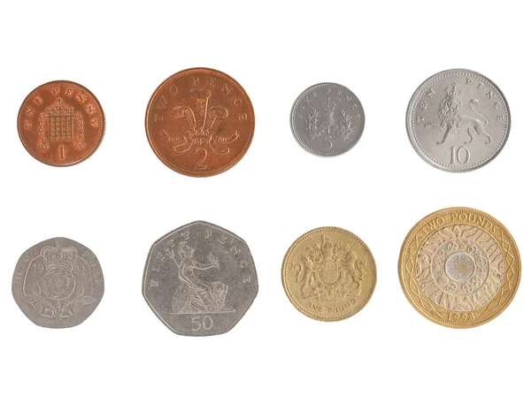 파운드 동전 시리즈 — 스톡 사진