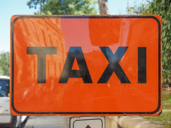 Taksi işareti — Stok fotoğraf