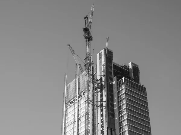 Black and white San Paolo headquarters — Stock Photo, Image