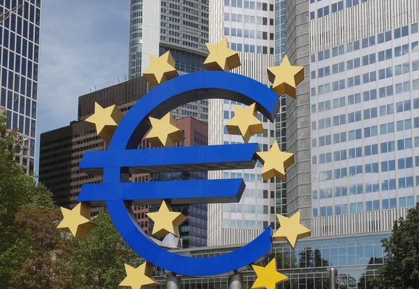 フランクフルトの欧州中央銀行 — ストック写真