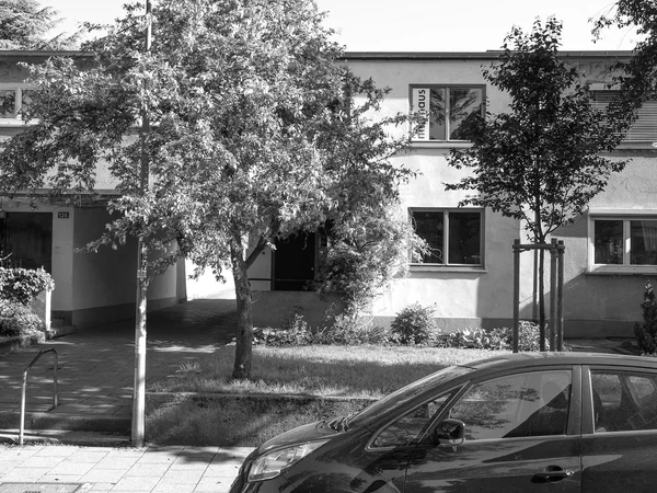 Black and white Siedlung Roemerstadt — Stock Photo, Image