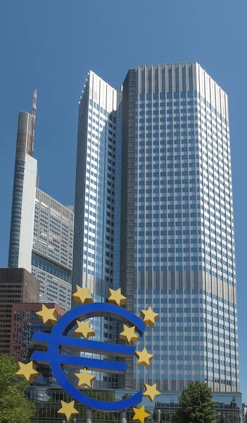 Banca Centrală Europeană din Frankfurt — Fotografie, imagine de stoc