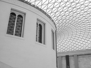 Black and white British Museum London clipart
