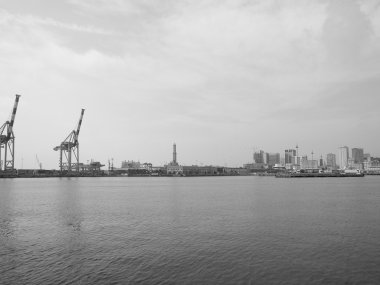 siyah-beyaz porto vecchio eski liman Cenova