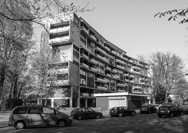 Schwarz-weißes hansaviertel in berlin — Stockfoto