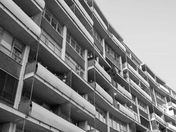 Black and white Hansaviertel in Berlin — Stock Photo, Image