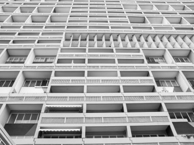 siyah beyaz corbusierhaus berlin