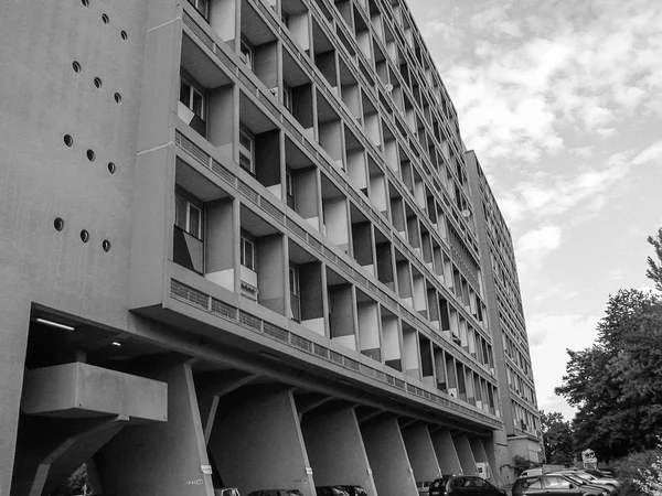 Blanco y negro Corbusierhaus Berlin — Foto de Stock