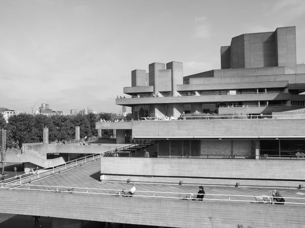 Preto e branco Teatro Nacional de Londres — Fotografia de Stock